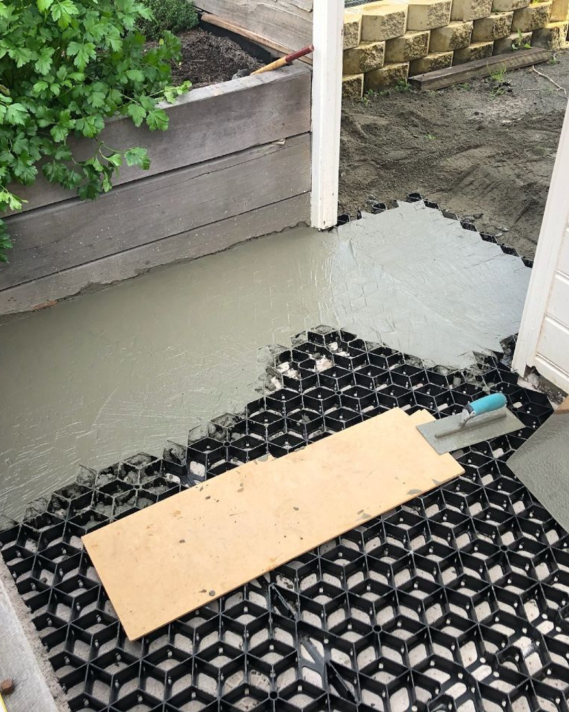 concrete slab for a shed